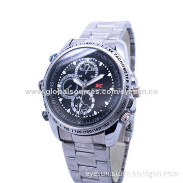 HD 1,280 x 960P Night Vision Watch Camera, Motion Sensor and Waterproof from 30m Deep Water